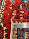 27194-Hamadan Hand-Knotted/Handmade Persian Rug/Carpet Tribal/Nomadic Authentic/ Size: 4'5" x 2'5"/135cm x 74cm