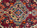 27212-Hamadan Hand-Knotted/Handmade Persian Rug/Carpet Tribal/Nomadic Authentic/ Size:3'5" x 2'6"/104cm x 75cm