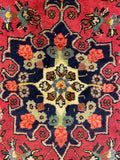 27223-Hamadan Hand-Knotted/Handmade Persian Rug/Carpet Tribal/Nomadic Authentic/ Size: 3'3" x 2'3"/98cm x 70cm