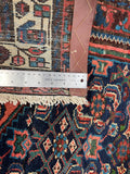 24831-Hamadan Antique(1920-1930) Hand-Knotted/Handmade Persian Rug/Carpet Traditional Authentic/ Size: 6'8" x 4'9"/203cm x 145cm