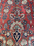 22103b-Antique Kashan(1930)/ Hand-Knotted/Handmade Persian Rug/Carpet Traditional/Authentic/Size: 6'10" x 4'4"