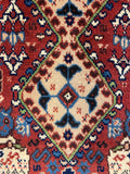 27296-Yalameh Hand-Knotted/Handmade Persian Rug/Carpet Tribal/Nomadic Authentic/ Size: 2'8" x 1'11"/82cm x 58cm