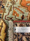 27199- Tabriz Persian Hand-knotted Carpet Authentic/Traditional Carpet/Rug/Size: 3'6" x 2'2"/107cm x 66cm