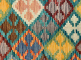 27672 - Kelim Hand-Woven/Flat-Weaved/Afghan Kelim/Carpet Modern/Nomadic Authentic/Size: 4'1" x 2'7"/124 cm × 79cm