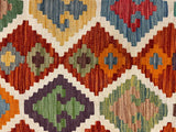 27678 - Kelim Hand-Woven/Flat-Weaved/Afghan Kelim/Carpet Modern/Nomadic Authentic/Size: 4'0" x 2'6"/122cm × 76cm