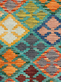 27723 - Kelim Hand-Woven/Flat-Weaved/Afghan Kelim/Carpet Modren/Nomadic Authentic/Size: 4'1" x 2'7"/124cm ×79cm