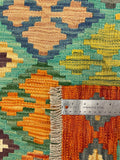 27723 - Kelim Hand-Woven/Flat-Weaved/Afghan Kelim/Carpet Modren/Nomadic Authentic/Size: 4'1" x 2'7"/124cm ×79cm