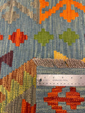 27748 - Kelim Hand-Woven/Flat-Weaved/Afghan Kelim/Carpet Modren/Nomadic Authentic/Size: 4'5" x 2'6"/134cm ×76cm