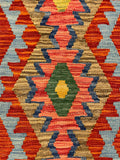 27721 - Kelim Hand-Woven/Flat-Weaved/Afghan Kelim/Carpet Modren/Nomadic Authentic/Size: 4'1" x 2'7"/124cm ×79cm