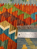 27671 - Kelim Hand-Woven/Flat-Weaved/Afghan Kelim/Carpet Modern/Nomadic Authentic/Size: 3'11" x 2'6"/119cm × 76cm