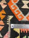 27661 - Kelim Hand-Woven/Flat-Weaved/Afghan Kelim/Carpet Modern/Nomadic Authentic/Size: 4'0" x 2'6"/122cm ×76cm