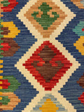 27735 - Kelim Hand-Woven/Flat-Weaved/Afghan Kelim/Carpet Modren/Nomadic Authentic/Size: 4'0" x 2'8"/122cm ×81cm