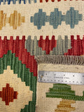 27708 - Kelim Hand-Woven/Flat-Weaved/Afghan Kelim/Carpet Modern/Nomadic Authentic/Size: 4'1" x 2'7"/124 cm × 79 cm