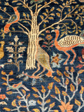 27825-Chobi Ziegler Handmade/Hand-knotted Afghan Rug/Carpet Tribal/Nomadic Authentic/ Size: 4'1" x 2'8" / 124cm x 81cm