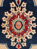 27189-Moud Handmade /Hand-Knotted Persian Rug/Traditional/Carpet Authentic/ Size: 3'7" x 2'5" /109cm x 73cm