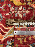 27823-Chobi Ziegler Handmade/Hand-knotted Afghan Rug/Carpet Tribal/Nomadic Authentic/ Size: 4'1" x 2'8" / 125cm x 81cm