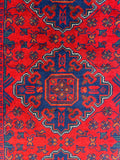 27830-Chobi Ziegler Handmade/Hand-knotted Afghan Rug/Carpet Tribal/Nomadic Authentic/ Size: 6'5" x 2'6" /196cm x 76cm