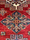 27771-Royal Kazak Hand-Knotted/Handmade Afghan Rug/Carpet Tribal/Nomadic Authentic/ Size: 5'9" x 2'0"/175m x 61cm