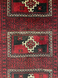27329- Royal Balutch Persian Hand-knotted Authentic/Nomadic/Tribal Rug/Carpet/ Size: 5'4" x 2'7"/163cm x 80cm