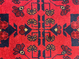 27528 - Khal Mohammad Hand-Knotted/Handmade Afghan Rug/Carpet/Traditional/Authentic/Size: 4'8" x 3'4"/142cm x 102cm