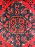27532- Khal Mohammad Hand-Knotted/Handmade Afghan Rug/Carpet/Traditional/Authentic/Size: 6'2" x 4'2"/145cm x 99cm