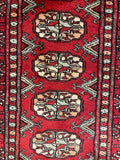 27639-Bokhara Hand-Knotted/Handmade Pakistani Rug/Carpet Tribal/Nomadic Authentic/ Size: 5'7" x 2'1"/170cm ×64cm