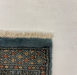 27637-Bokhara Hand-Knotted/Handmade Pakistani Rug/Carpet Tribal/Nomadic Authentic/ Size: 6'2" x 2'1"/188cm ×64cm