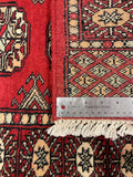 27622-Bokhara Hand-Knotted/Handmade Pakistani Rug/Carpet Tribal/Nomadic Authentic/ Size: 6'1" x 1'10"/185cm ×56cm
