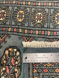 27636-Bokhara Hand-Knotted/Handmade Pakistani Rug/Carpet Tribal/Nomadic Authentic/ Size: 6'1" x 2'1"/185cm ×64cm