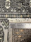 27640-Bokhara Hand-Knotted/Handmade Pakistani Rug/Carpet Tribal/Nomadic Authentic/ Size: 5'10" x 2'1"/178cm ×64cm