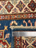 27779-Royal Kazak Hand-Knotted/Handmade Afghan Rug/Carpet Tribal/Nomadic Authentic/ Size: 8'4" x 2'6"/254cm x 76cm