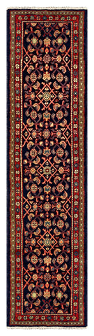 27207-Hamadan Hand-Knotted/Handmade Persian Rug/Carpet Tribal/Nomadic Authentic/ Size: 8'9" x 2'0"/266cm x 62cm