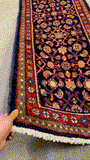 27207-Hamadan Hand-Knotted/Handmade Persian Rug/Carpet Tribal/Nomadic Authentic/ Size: 8'9" x 2'0"/266cm x 62cm