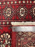 27623-Bokhara Hand-Knotted/Handmade Pakistani Rug/Carpet Tribal/Nomadic Authentic/ Size: 6'1" x 2'2"/185cm ×66cm