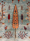 27790-Chobi Ziegler Handmade/Hand-knotted Afghan Rug/Carpet Tribal/Nomadic Authentic/ Size:  6'5" x 2'5" / 196cm x 74cm