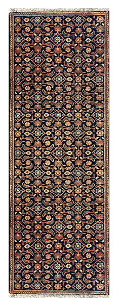 27182-Hamadan Hand-Knotted/Handmade Persian Rug/Carpet Tribal/Nomadic Authentic/ Size: 9'10" x 3'3"/300cm x 98cm