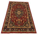 27244-Mashad Hand-Knotted/Handmade Persian Rug/Carpet Traditional Authentic/ Size: 6'5" x 4'0"/195cm x 123cm