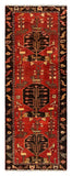 27435-Hamadan Hand-Knotted/Handmade Persian Rug/Carpet Tribal/Nomadic Authentic/ Size: 9'4" x 3'4"/284cm x 102cm