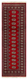 27606-Bokhara Hand-Knotted/Handmade Pakistani Rug/Carpet Tribal/Nomadic Authentic/ Size: 8'1" x 2'6"/246 cm × 76 cm