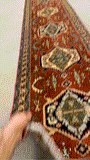 27339-Sarough Hand-Knotted/Handmade Persian Rug/Carpet Traditional Authentic/ Size: 9'6"x 2'2"/290cm x 68cm