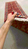 27306-Sarough Hand-Knotted/Handmade Persian Rug/Carpet Traditional Authentic/ Size: 10'4"x 2'4"/315cm x 72cm