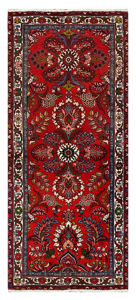 27345-Hamadan Hand-Knotted/Handmade Persian Rug/Carpet Tribal/Nomadic Authentic/ Size: 6'1" x 2'6"/185cm x 75cm