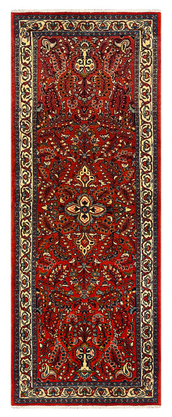 27251-Sarough Hand-Knotted/Handmade Persian Rug/Carpet Traditional Authentic/ Size: 7'4"x 2'7"/224cm x 80cm
