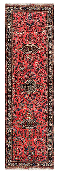 27311-Sarough Hand-Knotted/Handmade Persian Rug/Carpet Traditional Authentic/ Size:  9'10"x 2'9"/300cm x 84cm
