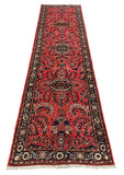 27311-Sarough Hand-Knotted/Handmade Persian Rug/Carpet Traditional Authentic/ Size:  9'10"x 2'9"/300cm x 84cm