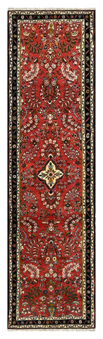 27315-Sarough Hand-Knotted/Handmade Persian Rug/Carpet Traditional Authentic/ Size: 9'8"x 2'7"/294cm x 80cm