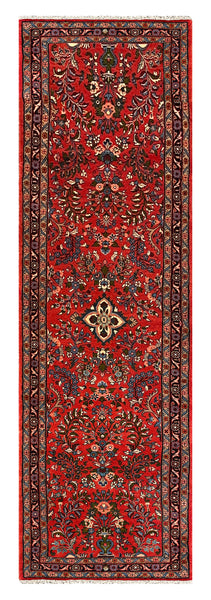 27338-Sarough Hand-Knotted/Handmade Persian Rug/Carpet Traditional Authentic/ Size: 9'2"x 2'8"/279cm x 82cm