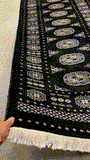 27608-Bokhara Hand-Knotted/Handmade Pakistani Rug/Carpet Tribal/Nomadic Authentic/ Size: 7'9" x 2'6"/236 cm × 76 cm