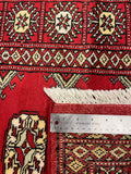 27604-Bokhara Hand-Knotted/Handmade Pakistani Rug/Carpet Tribal/Nomadic Authentic/ Size: 7'9" x 2'6"/236 cm × 76 cm