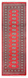 27605-Bokhara Hand-Knotted/Handmade Pakistani Rug/Carpet Tribal/Nomadic Authentic/ Size: 7'7" x 2'6"/231 cm × 76 cm